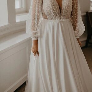 Chic White Long Sleeve Dress with Sheer Details